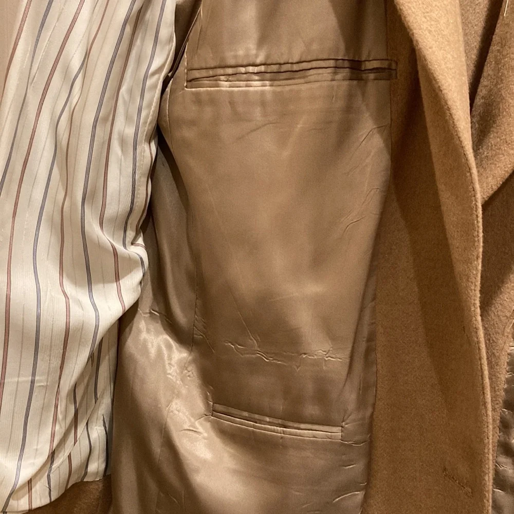 Club Room Men’s Sz 40 Blazer Sport Coat Jacket Beige Tan 2 Button Lined Pockets